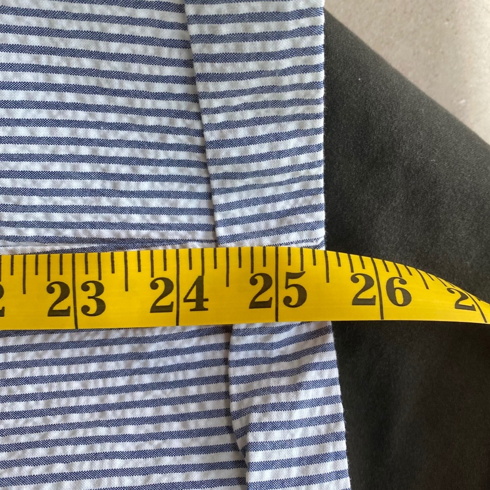 ZARA Seersucker Pinstripe Cuffed & Cropped Pants, from London, Sz SM - Picture 11 of 14